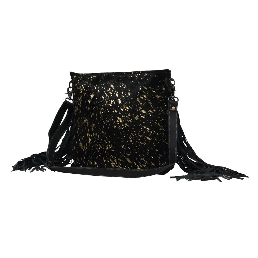 Black Shimmer Shoulder Bag