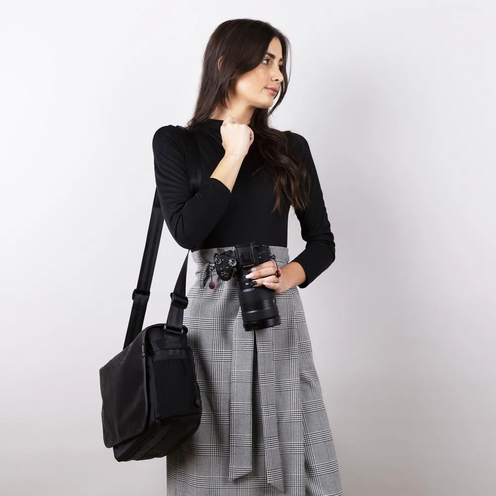 Black Tenba Switch 10 Vegan Leather Camera Bag