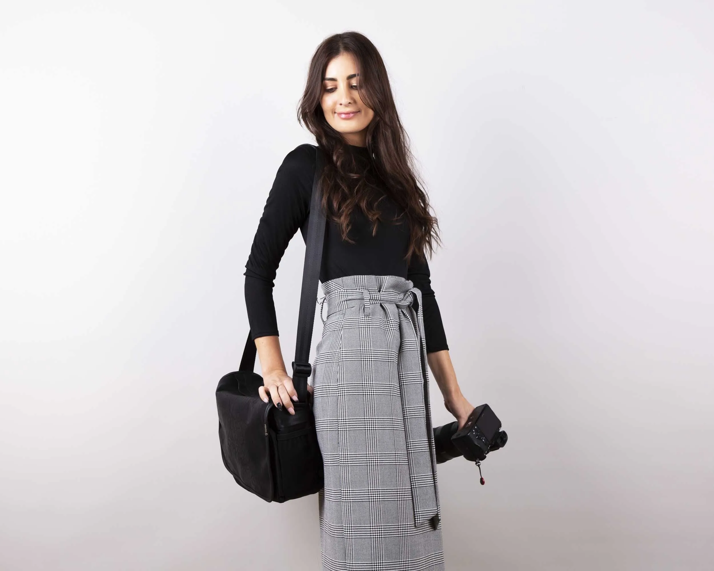 Black Tenba Switch 10 Vegan Leather Camera Bag