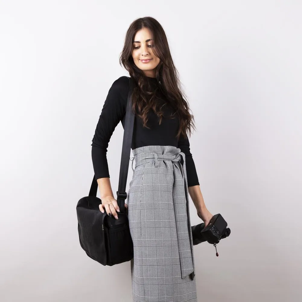 Black Tenba Switch 10 Vegan Leather Camera Bag