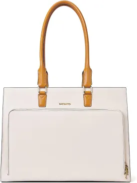 BOSTANTEN Leather Briefcase for Women Vintage 15.6 inch Laptop Bag for Women Business Tote Shoulder Handbag