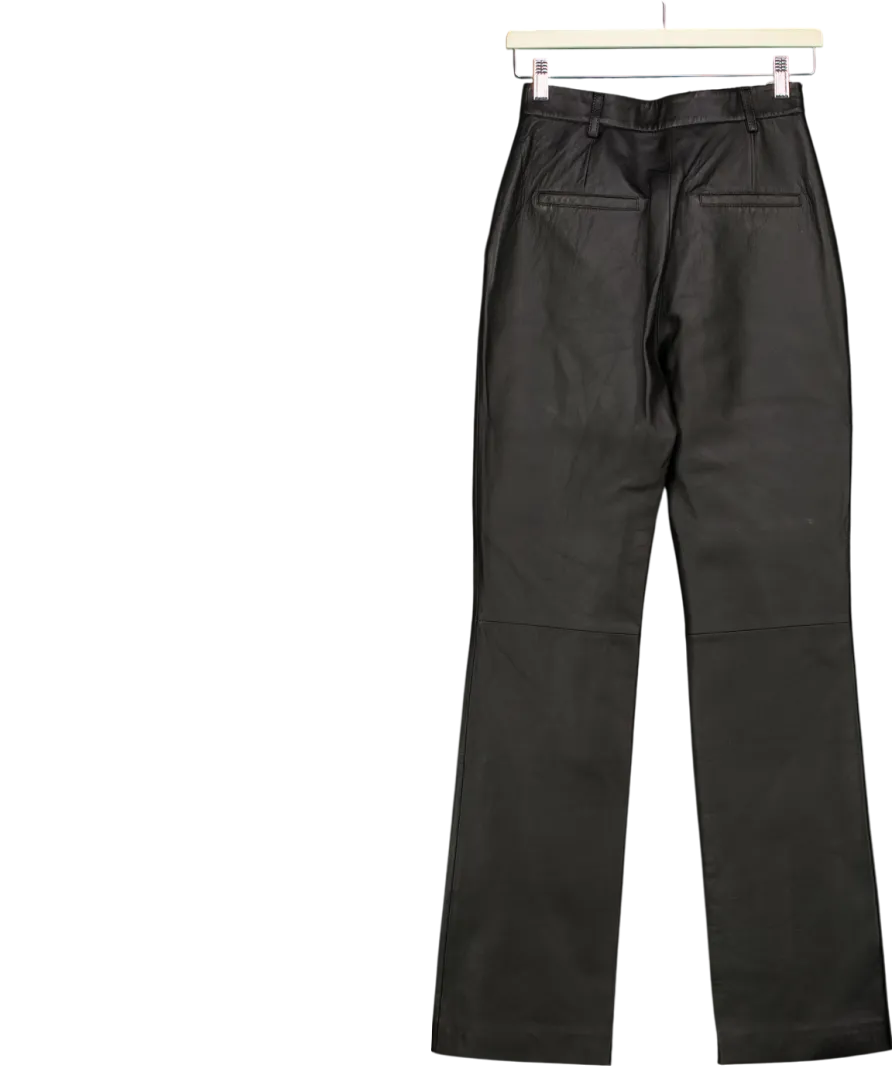 Camilla And Marc Black Capote Leather Pants UK 6