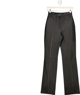Camilla And Marc Black Capote Leather Pants UK 6