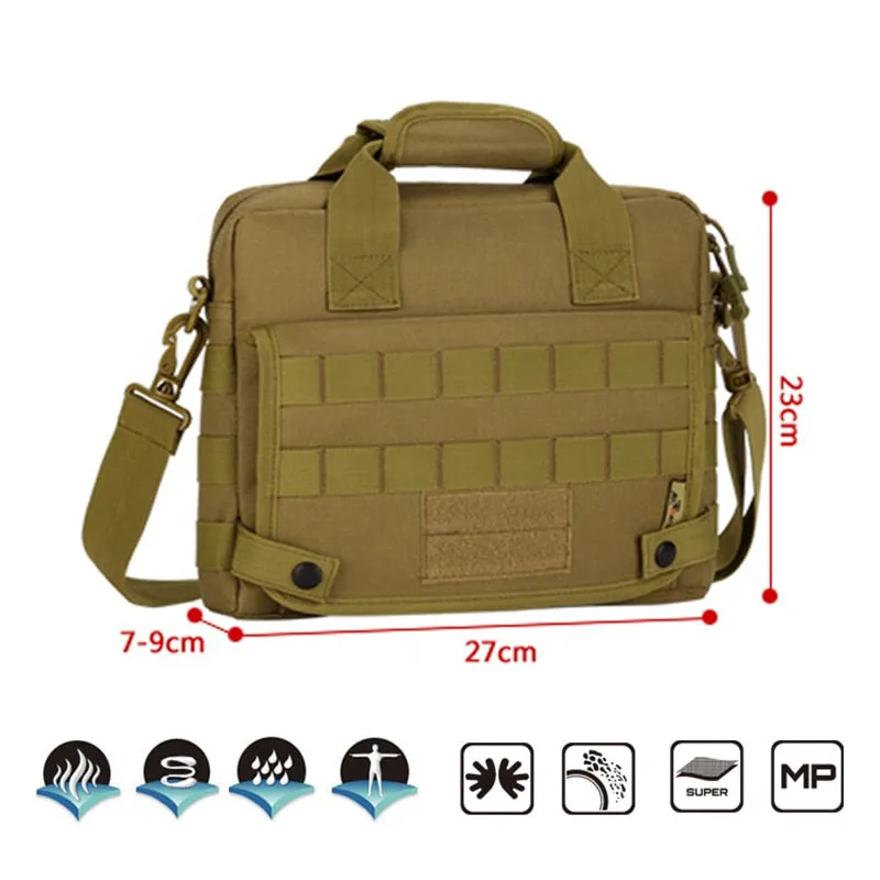 Camo Tactical Messenger Bag For Ipad4 / 10 Inch Tablet Laptop Bag Outdoor Waterproof Army oulder Bag Tactic Briefcase