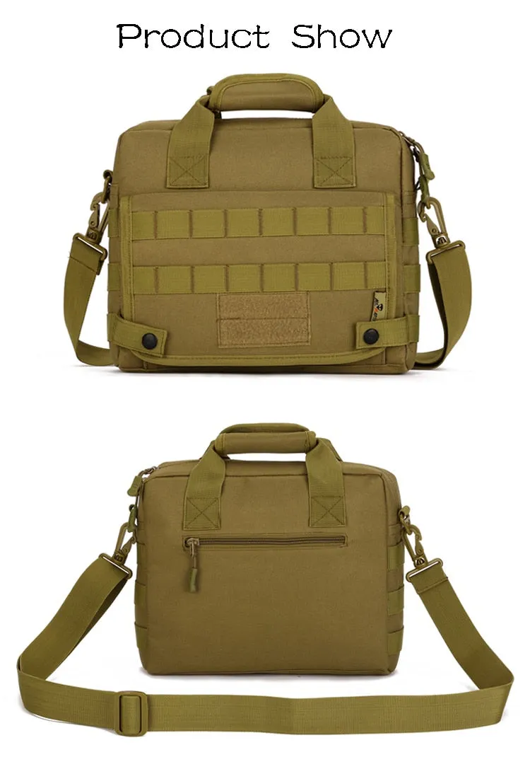 Camo Tactical Messenger Bag For Ipad4 / 10 Inch Tablet Laptop Bag Outdoor Waterproof Army oulder Bag Tactic Briefcase