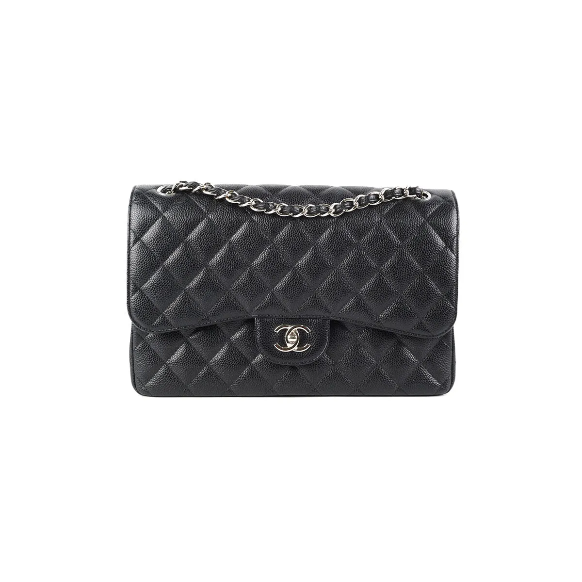 Chanel Classic Flap Jumbo Black Caviar SHW