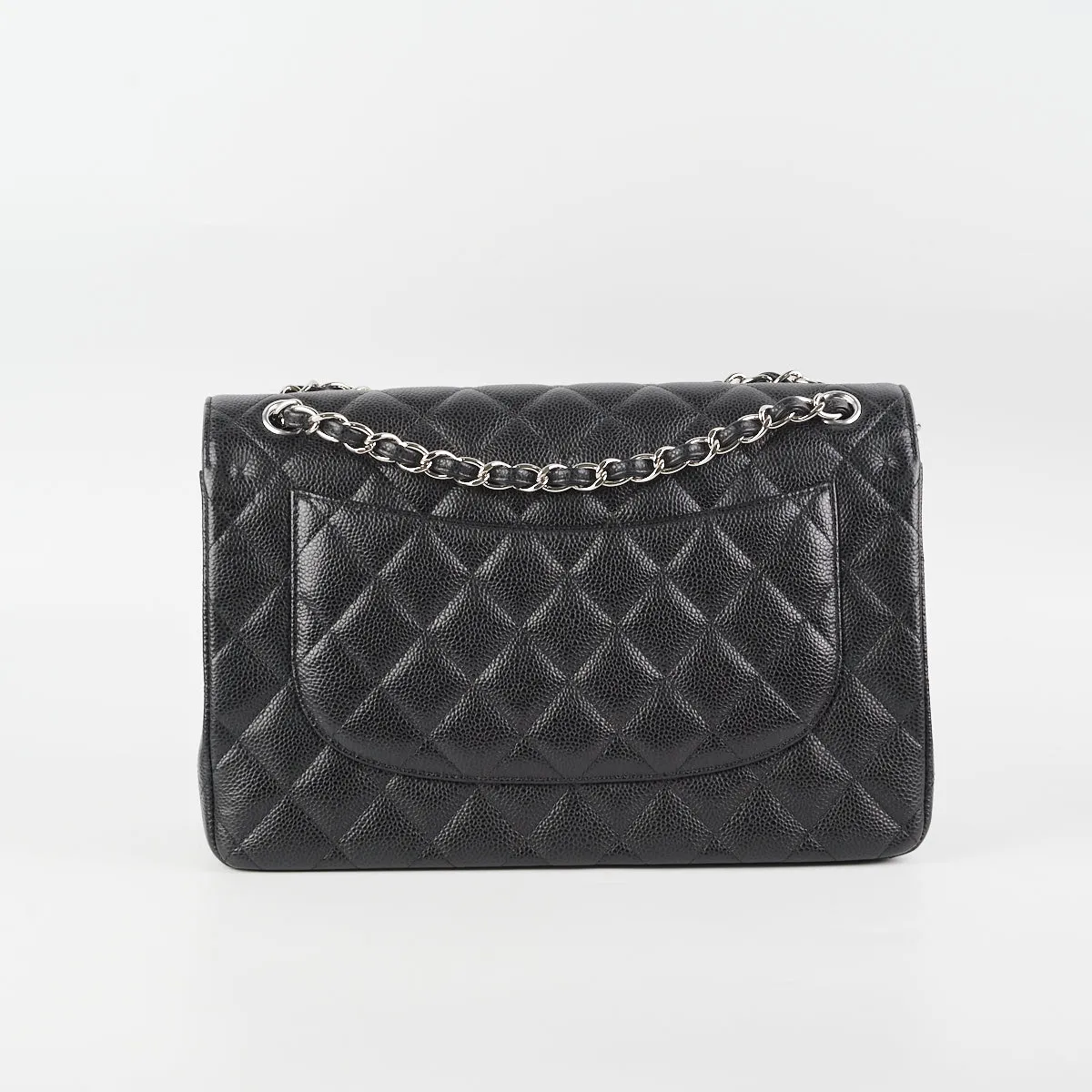 Chanel Classic Flap Jumbo Black Caviar SHW