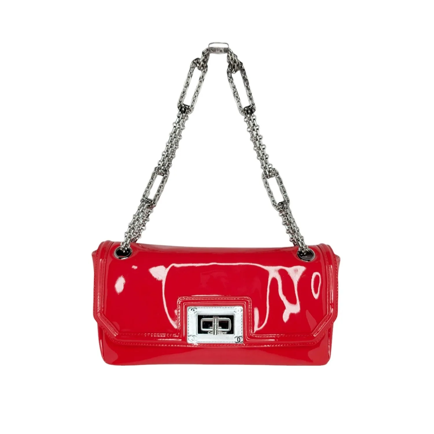 Chanel Patent Calfskin Mademoiselle Bijoux Chain Flap Bag