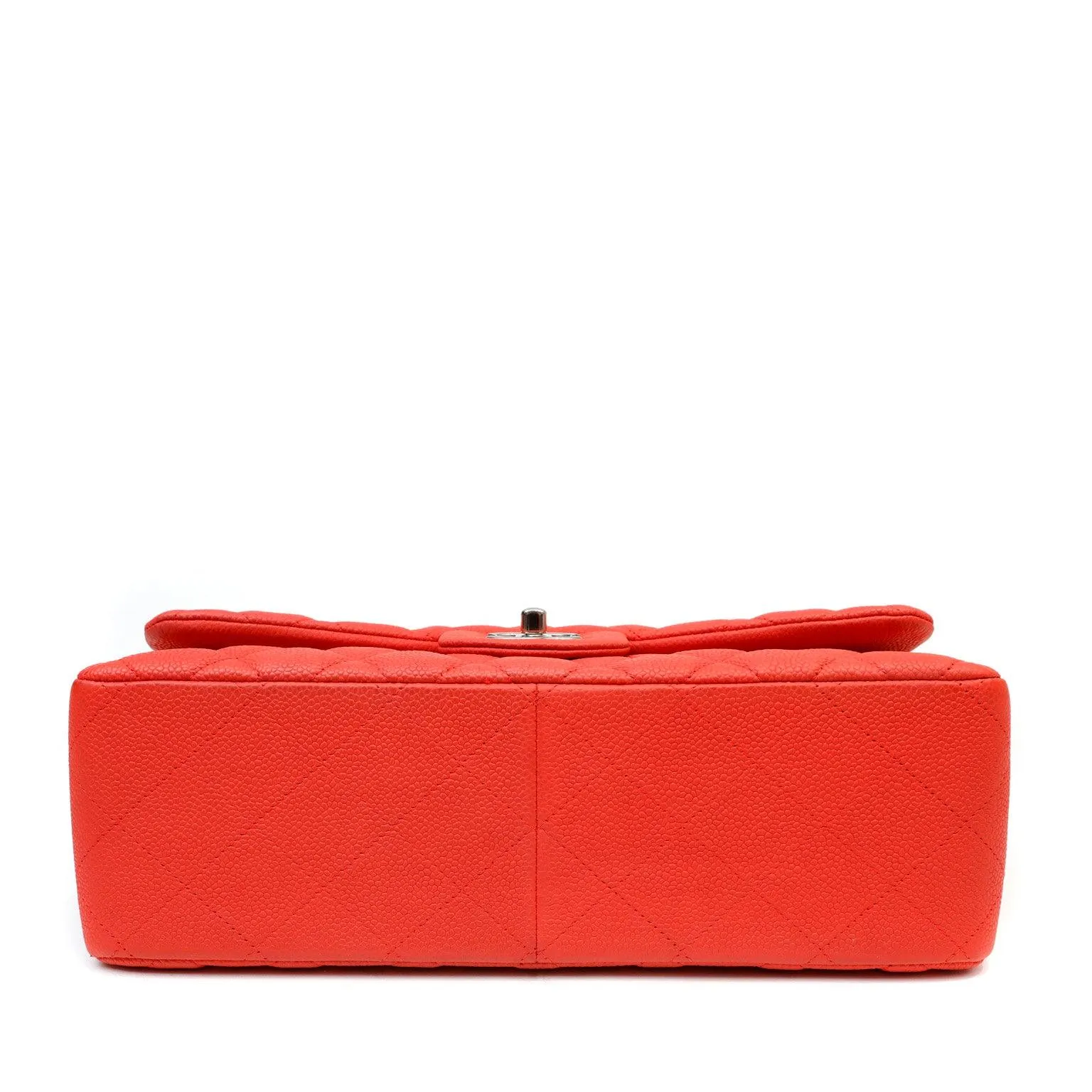 Chanel Salmon Brushed Caviar Jumbo Classic Double Flap Bag