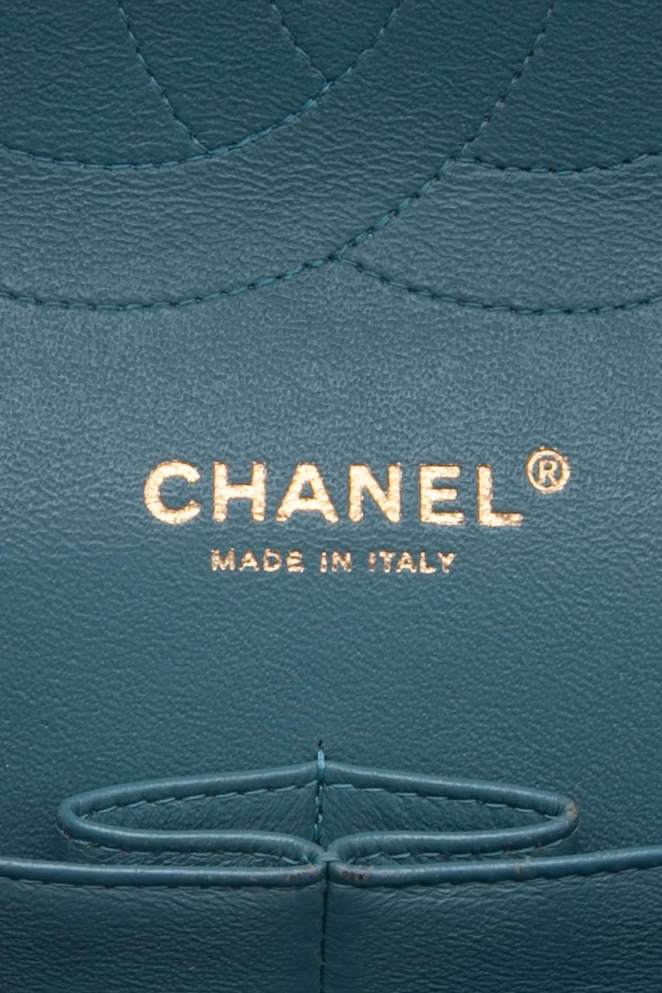 CHANEL Teal Lambskin Quilted Jumbo Double Flap Bag