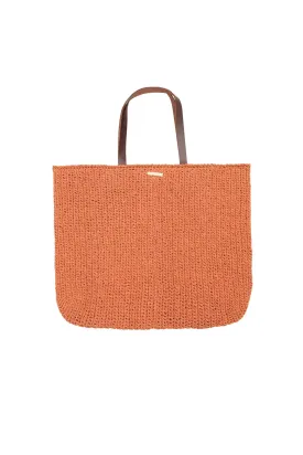 Cinnamon Nina Straw Bag