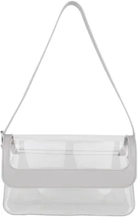 Clear Shoulder Bag Purse 2 In 1 Transparent Crossbody Bag Jelly Handbag For Women Small Leather Briefcase for