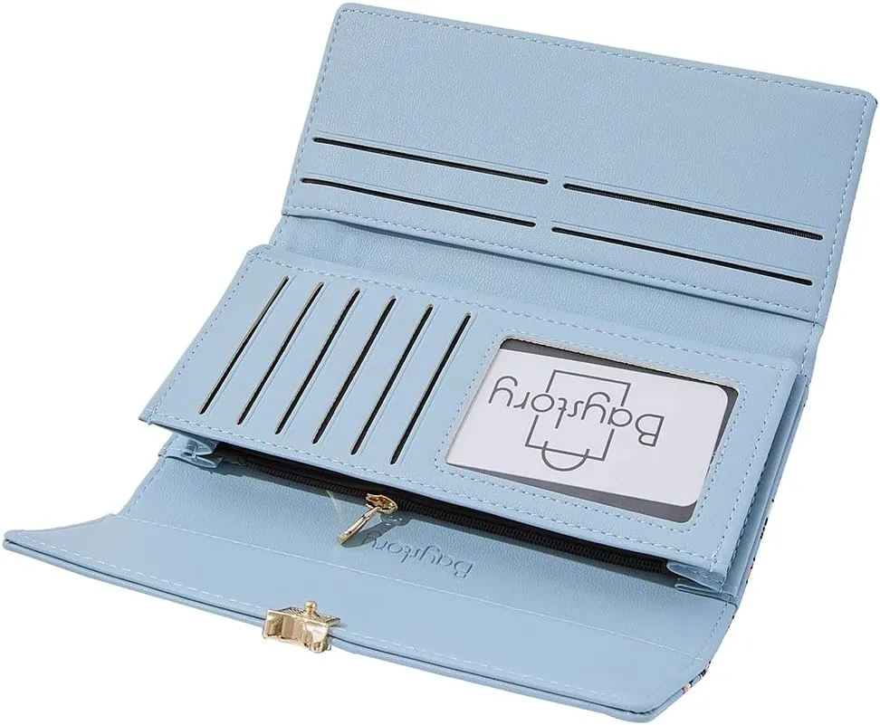 Corgi Women Big Spender Clutch Travel Organizer Large Travel Purse Perfect Carry-All Money Manager Tri-fold Wallet (blue)