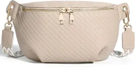 Crossbody Sling Bag Purse for Women - Small Chest Fanny Pack Trendy Travel Faux Leather Cross Body Bags with Adjustable Strap