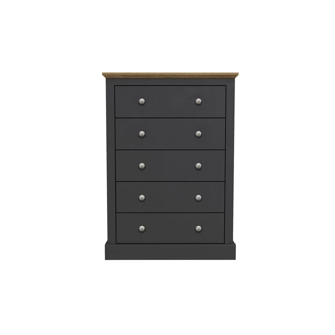 Devon 5 Drawer Chest Charcoal