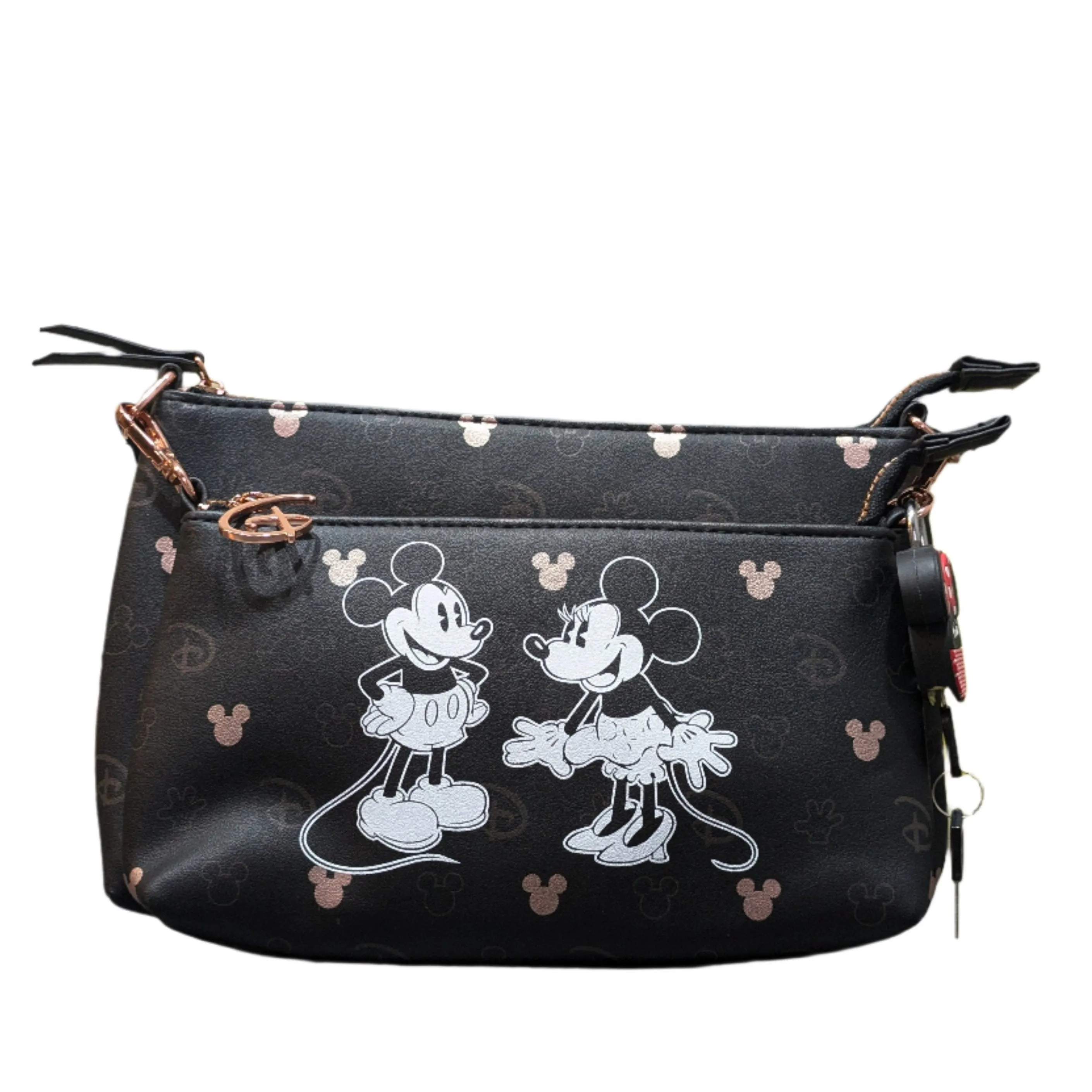 Disney Monochrome Mickey and Minnie Mouse 2-in-1 Crossbody Bag