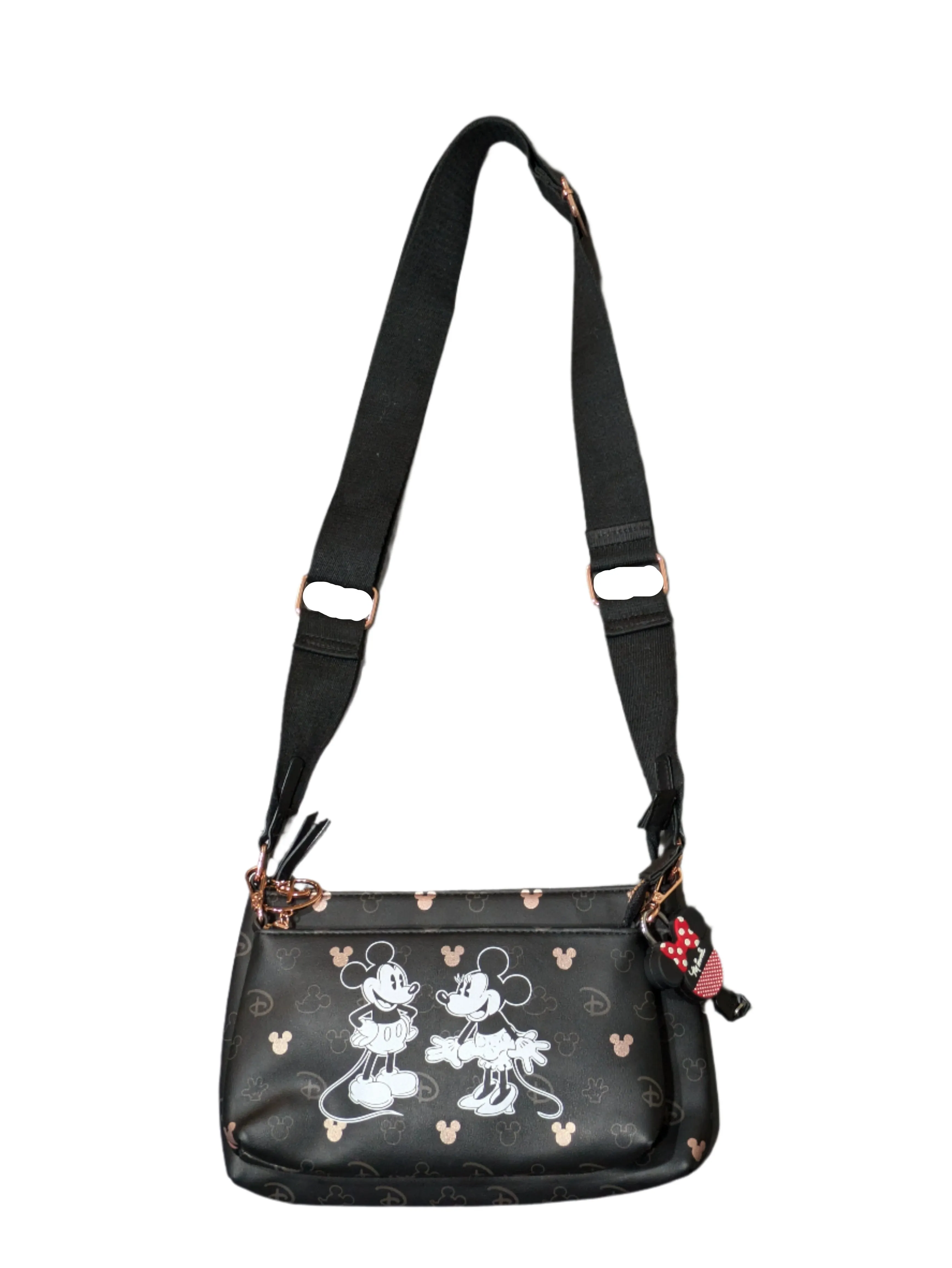 Disney Monochrome Mickey and Minnie Mouse 2-in-1 Crossbody Bag