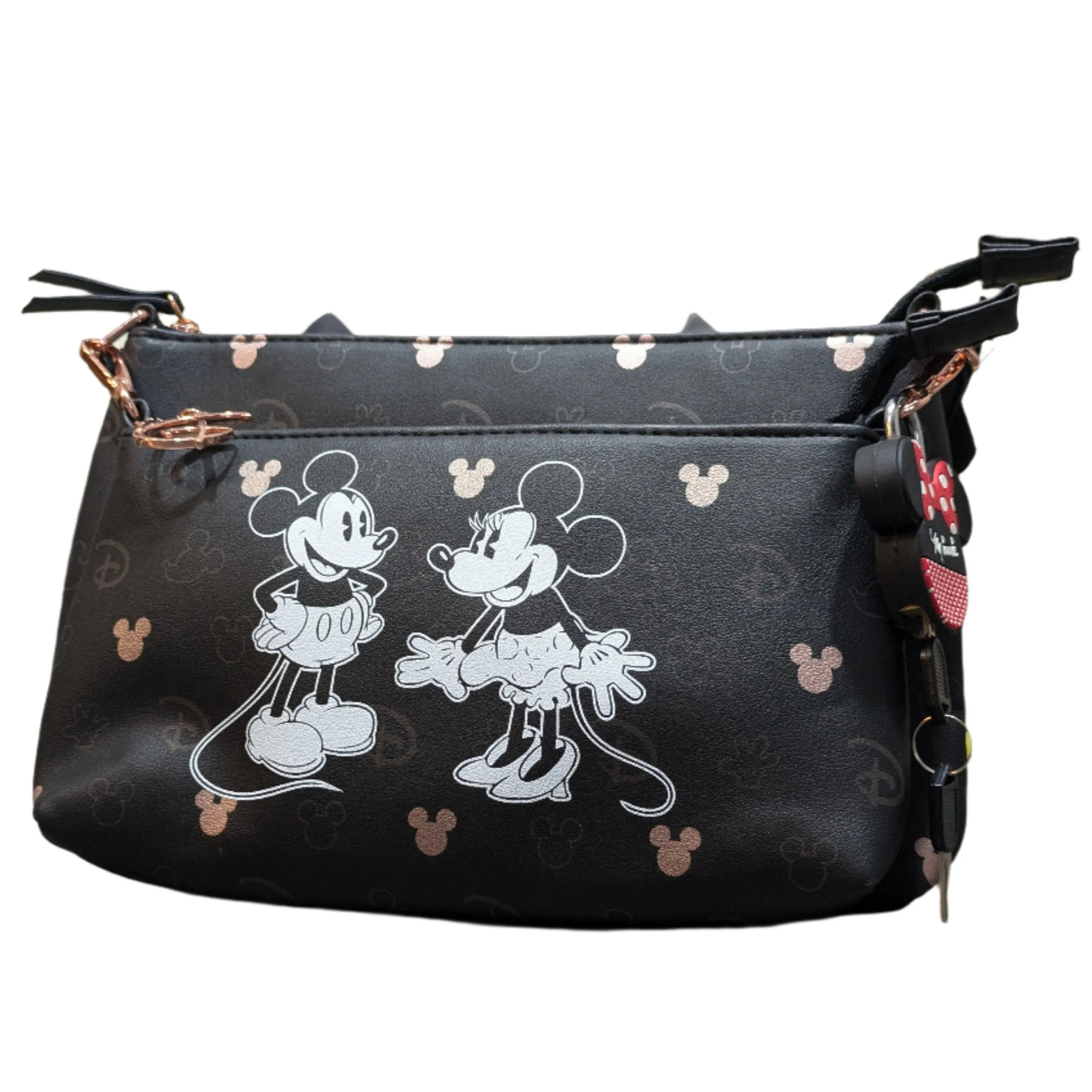 Disney Monochrome Mickey and Minnie Mouse 2-in-1 Crossbody Bag