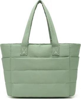 Dreubea Stylish Large Lightweight Puffy Tote Bag for Women- Practical Everyday Carry-All for Work, Travel, Shopping