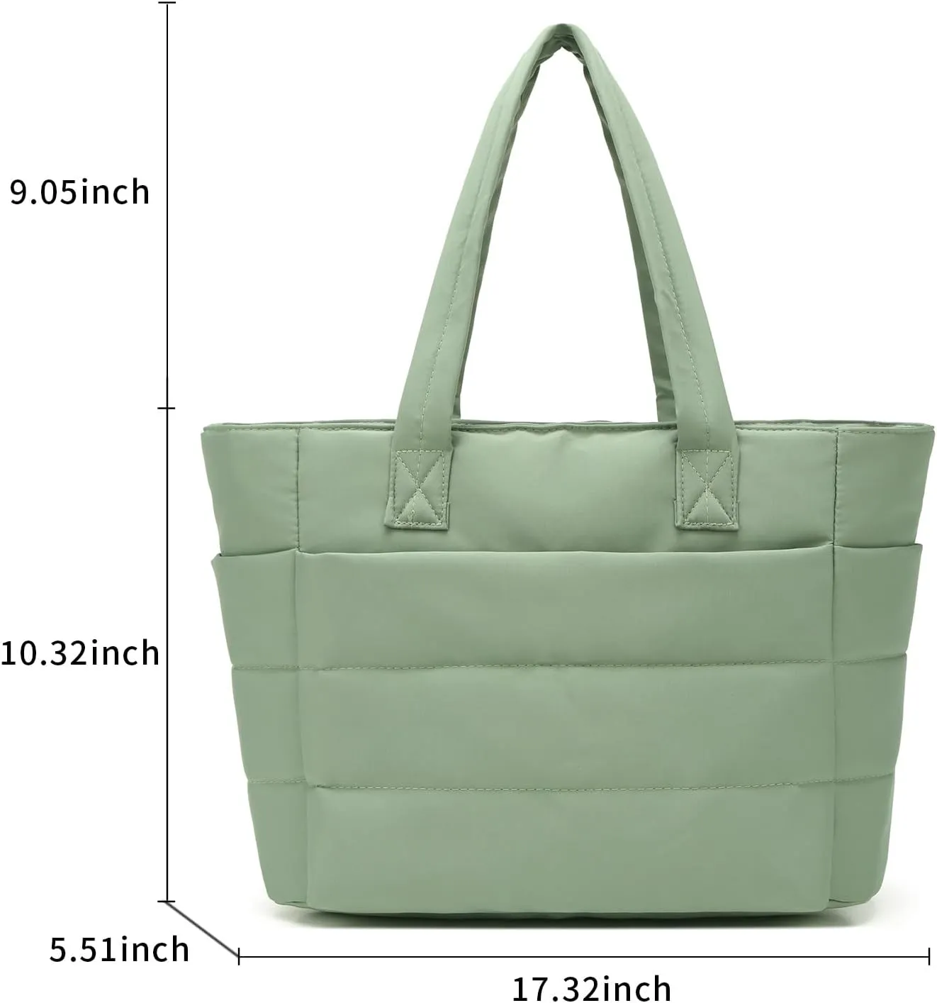 Dreubea Stylish Large Lightweight Puffy Tote Bag for Women- Practical Everyday Carry-All for Work, Travel, Shopping
