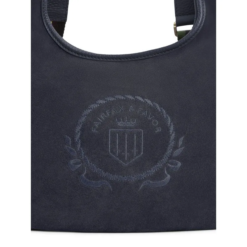 Fairfax & Favor Richmond Hobo Ladies Suede Handbag - Navy