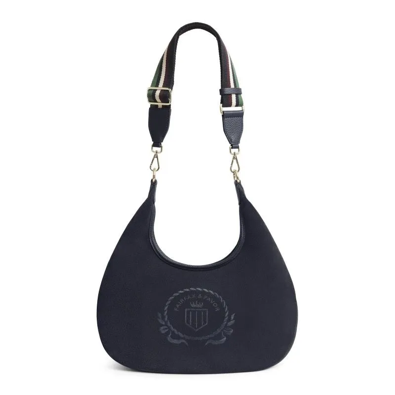 Fairfax & Favor Richmond Hobo Ladies Suede Handbag - Navy