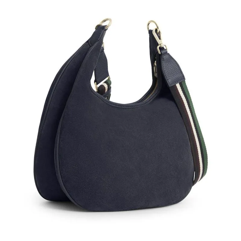 Fairfax & Favor Richmond Hobo Ladies Suede Handbag - Navy