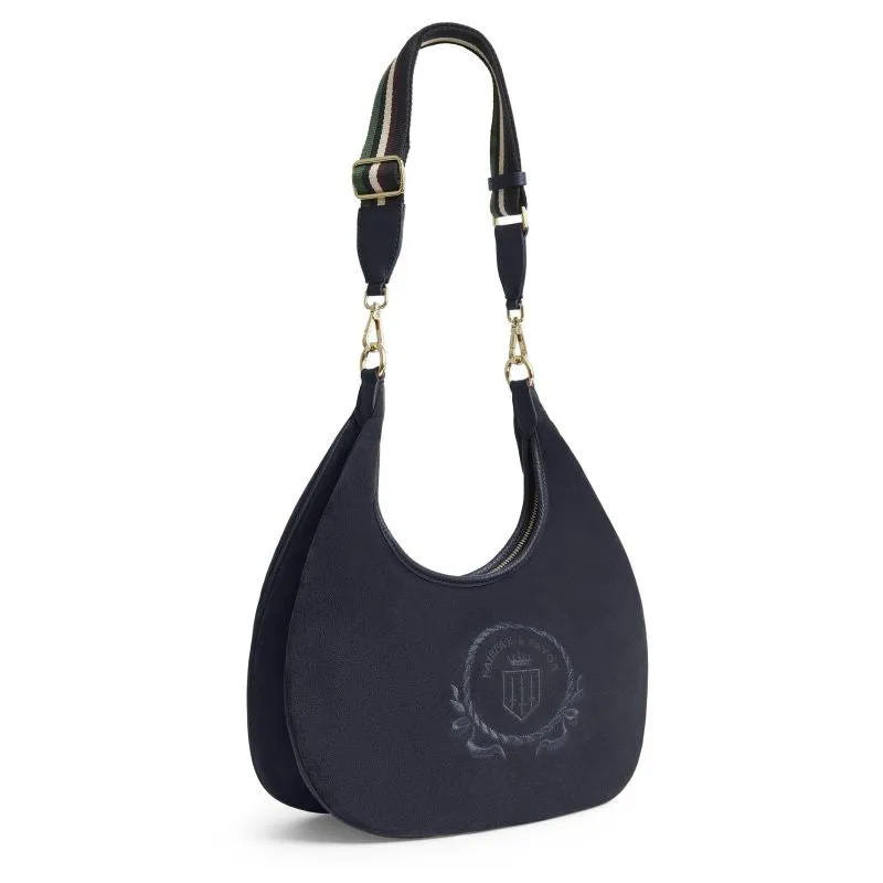 Fairfax & Favor Richmond Hobo Ladies Suede Handbag - Navy