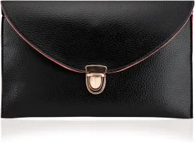 GEARONIC Clutch Purses, PU Leather Evening Envelope Clutch Handbags Womens Crossbody Bag with Chain Strap