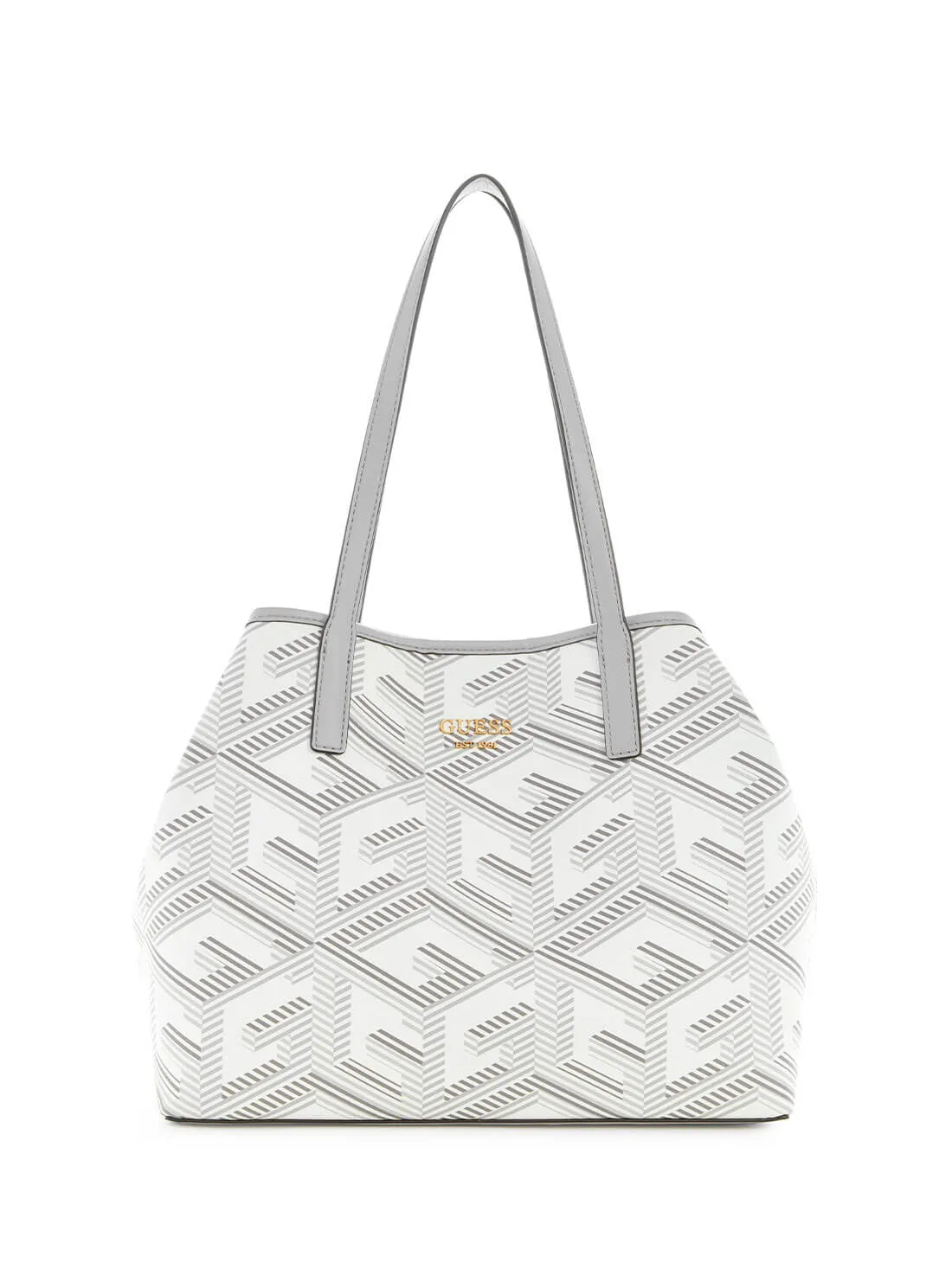 Grey Logo Vikky Tote Bag