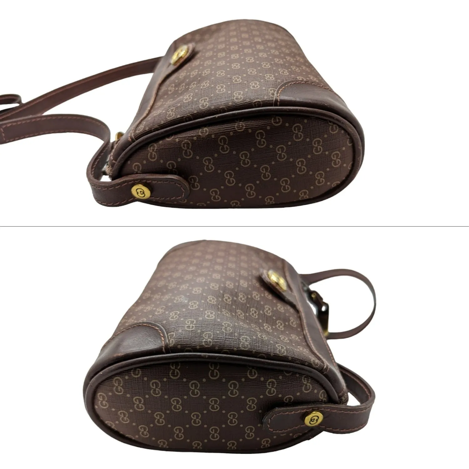Gucci Vintage Micro GG Brown Crossbody Camera Bag