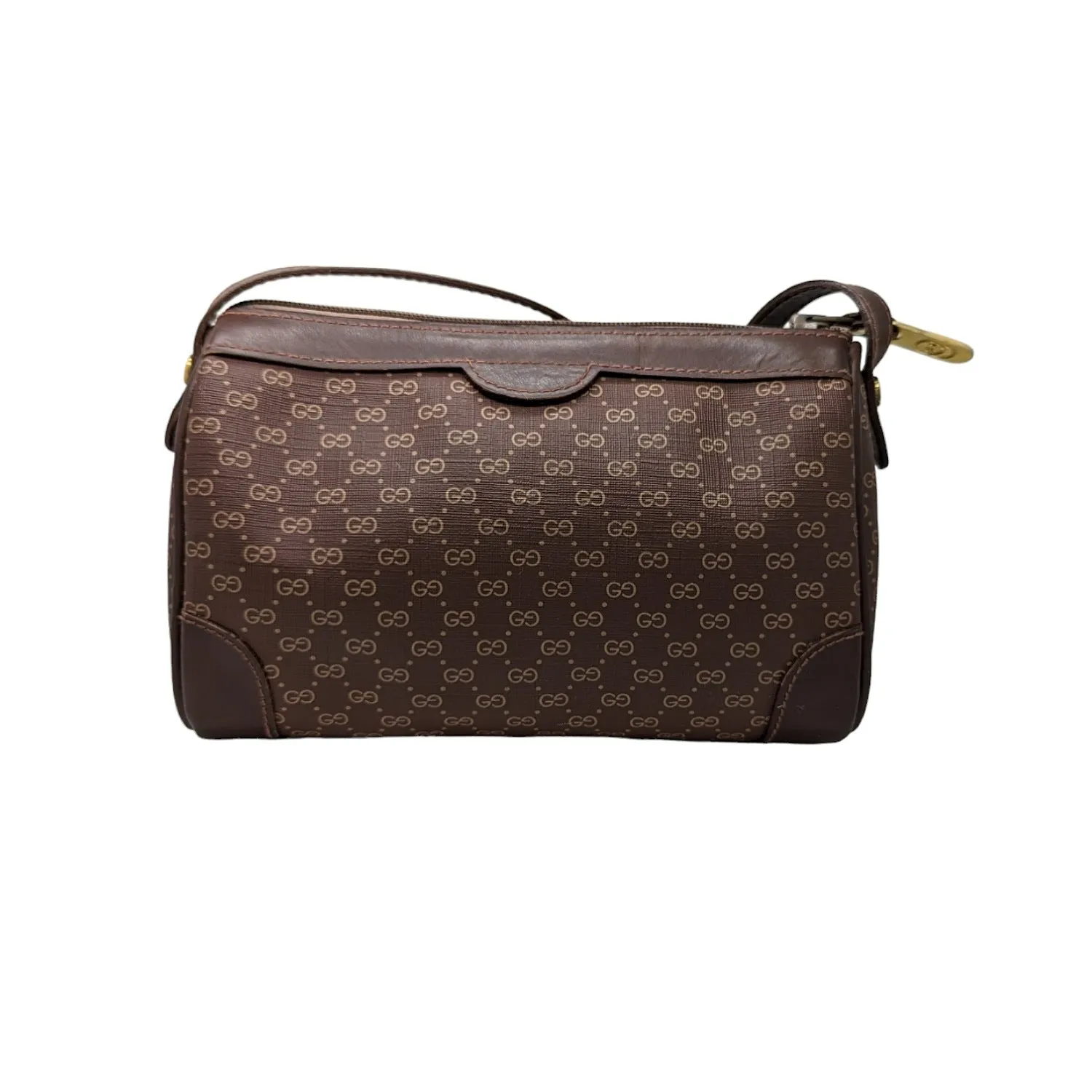 Gucci Vintage Micro GG Brown Crossbody Camera Bag