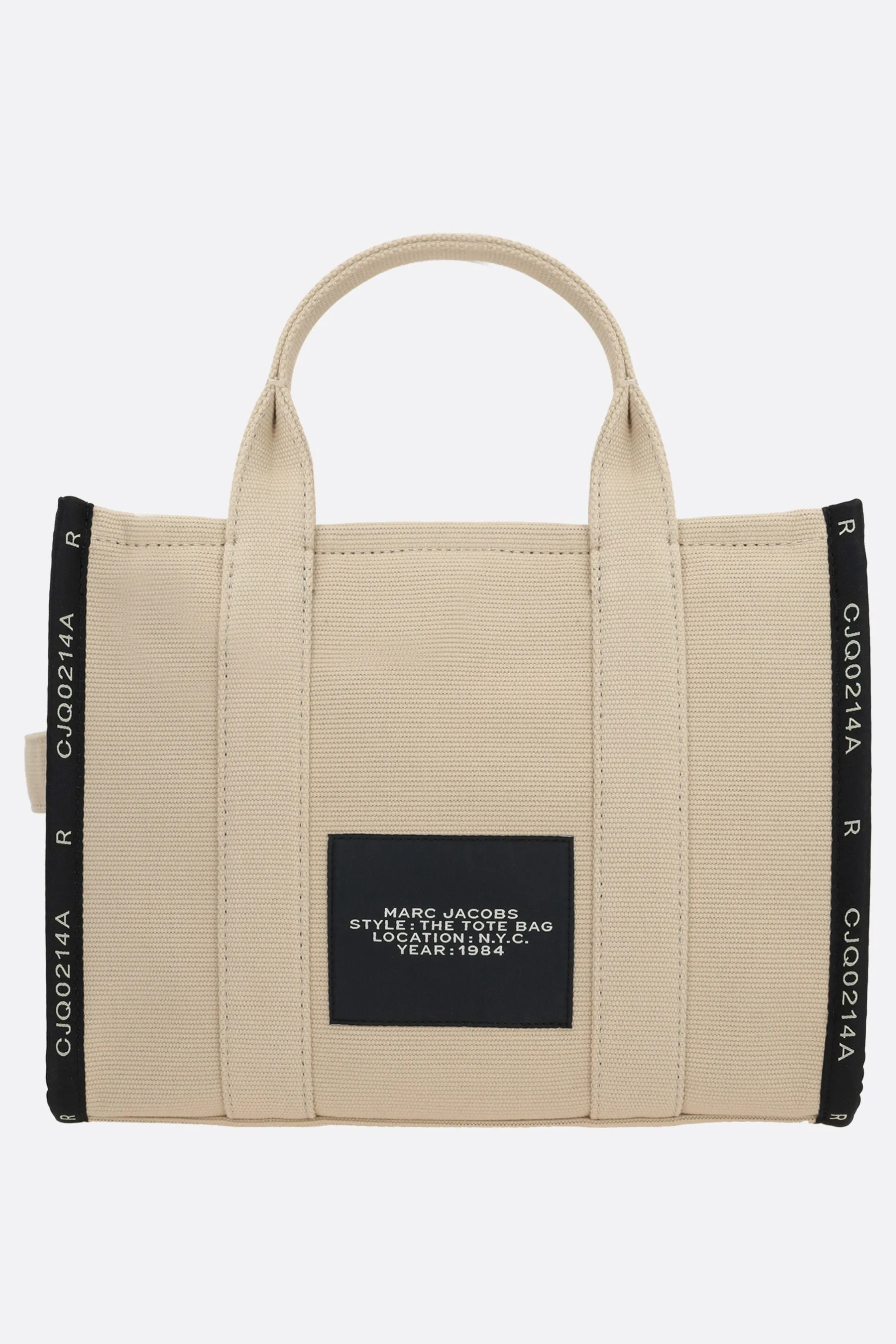 Jacquard Logo Pattern Canvas Tote