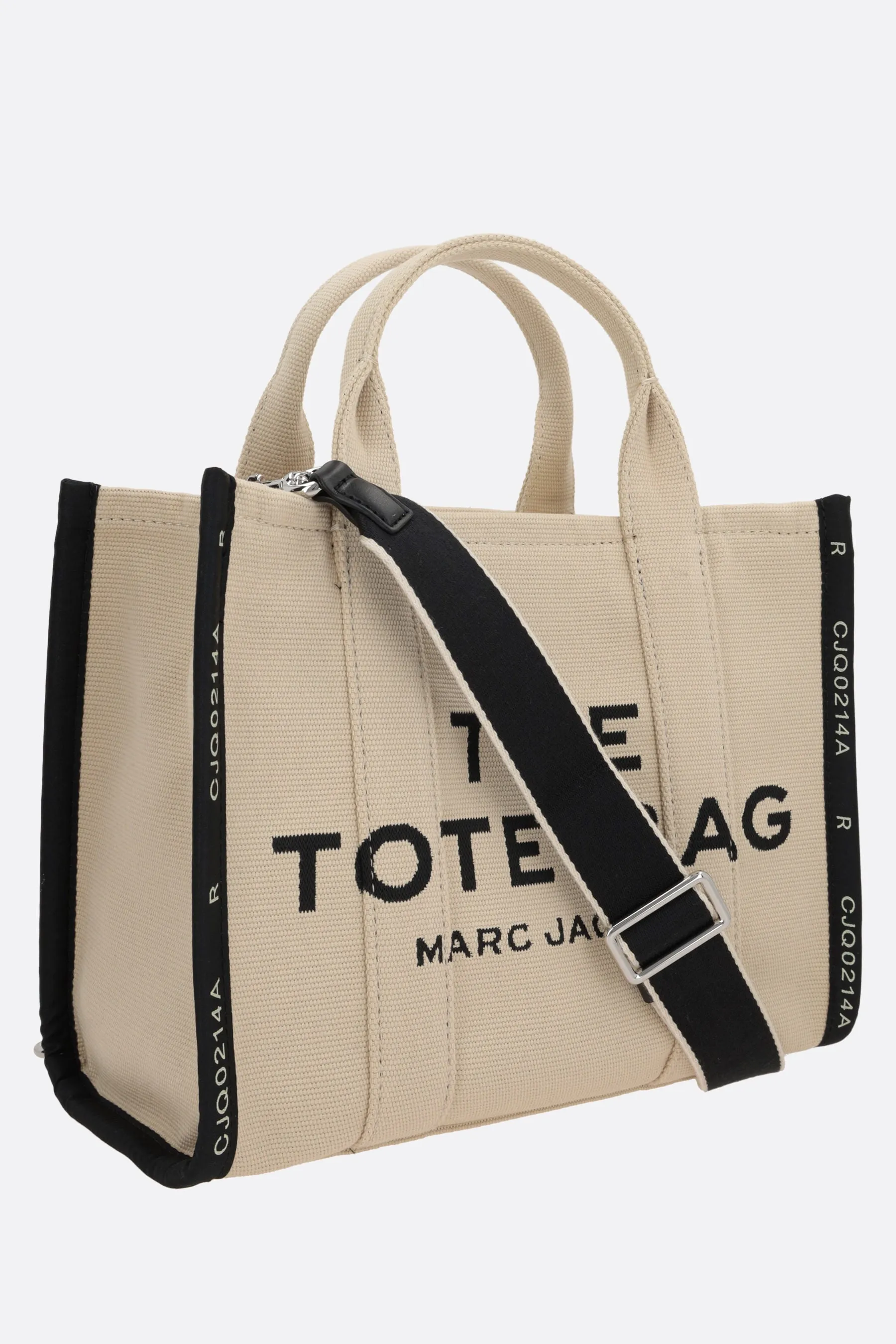 Jacquard Logo Pattern Canvas Tote