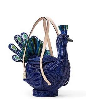 Kate Spade New York Full Plume Wicker Peacock Satchel