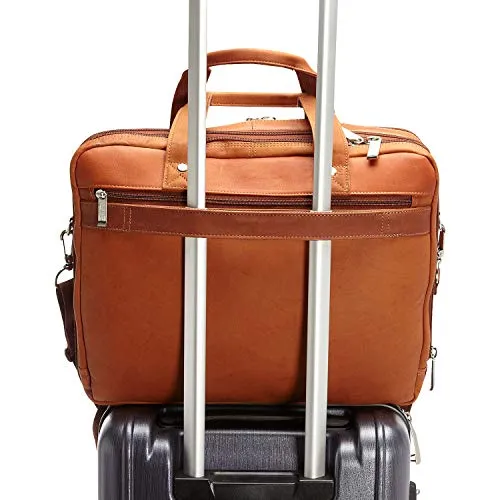 Kenneth Cole Reaction Colombian Leather Laptop Portfolio - EXCLUSIVE - Brown