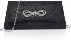 Labair Womens Evening Bag Sparkly Bow Clutch Purse Wedding Prom Formal Purses Party Cocktail Handbags.