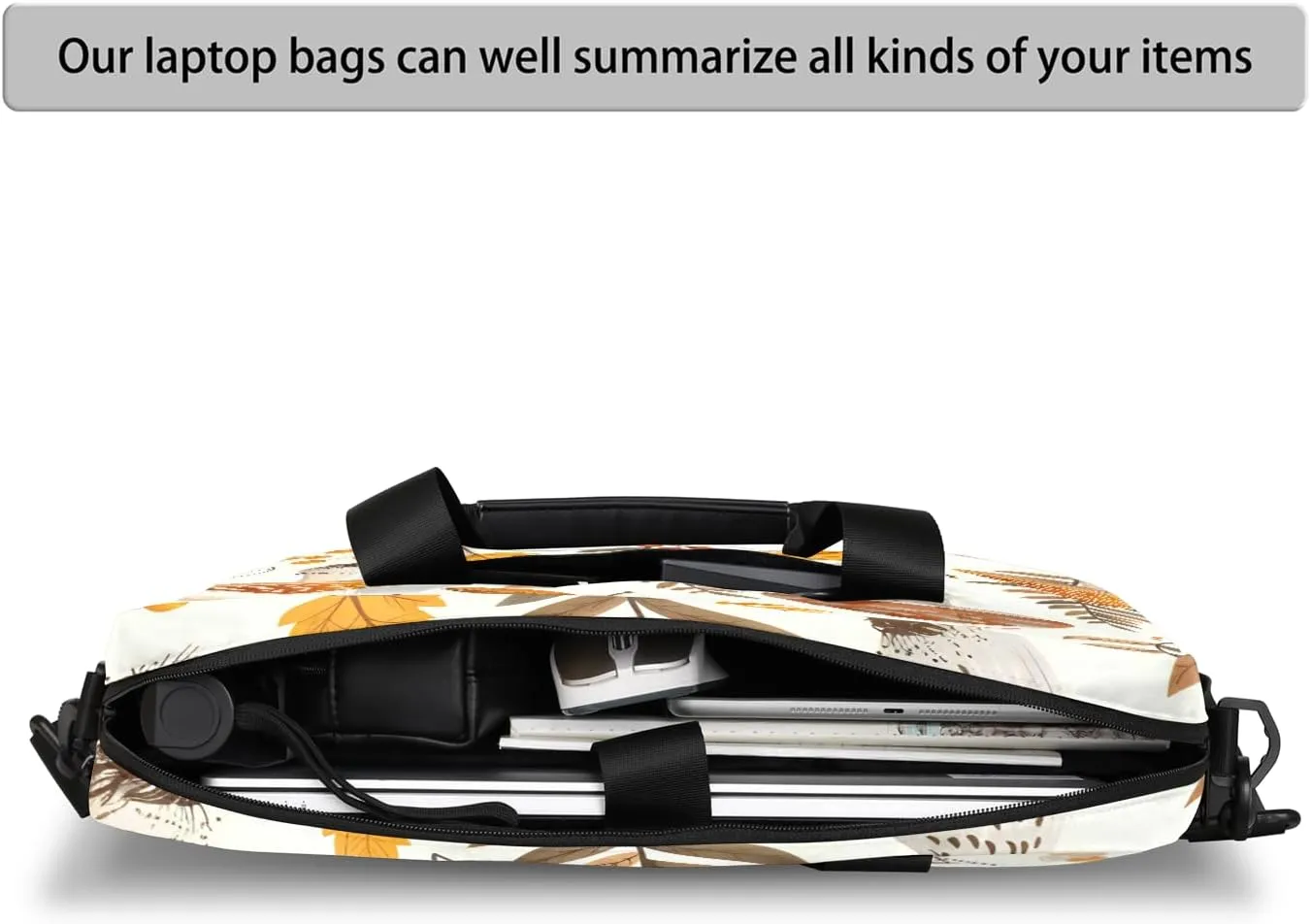 Laptop Bag 15.6 Inch Laptop Sleeve Case with Shoulder Straps Computer Slim Briefcase for Men and Women