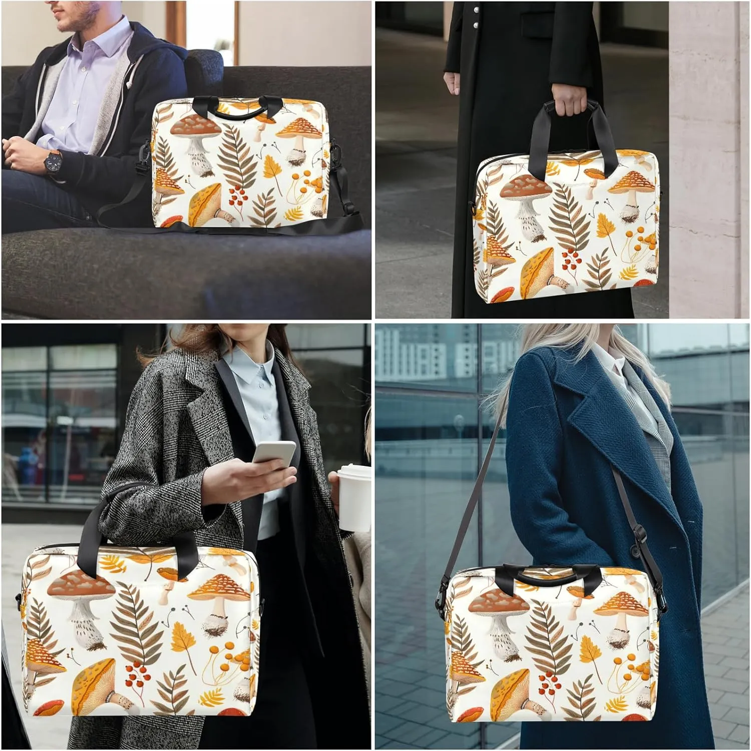 Laptop Bag 15.6 Inch Laptop Sleeve Case with Shoulder Straps Computer Slim Briefcase for Men and Women