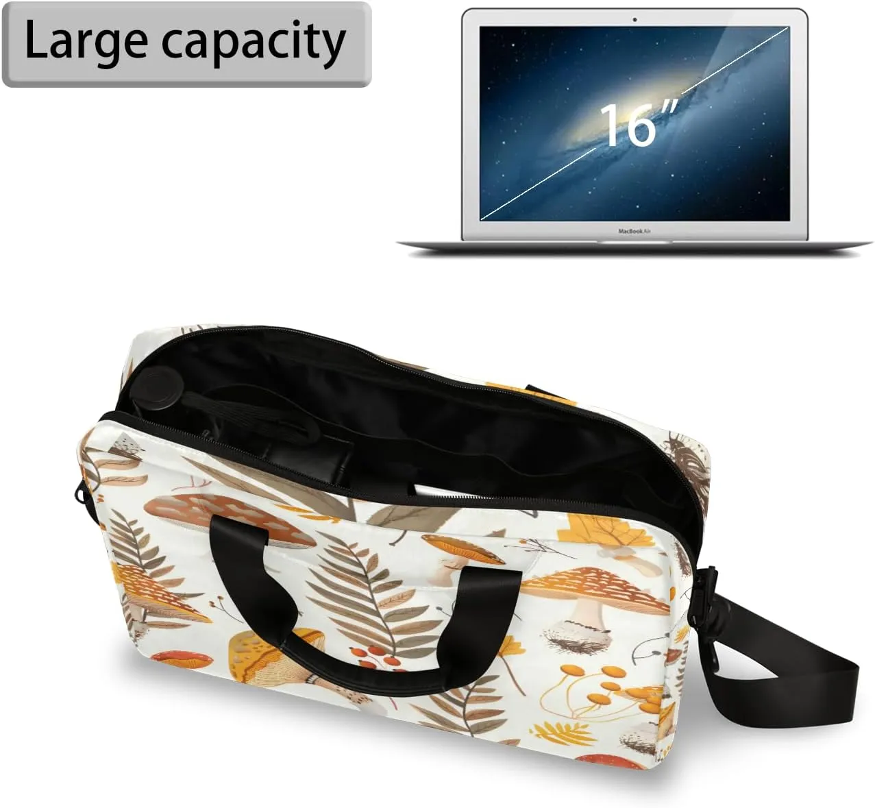 Laptop Bag 15.6 Inch Laptop Sleeve Case with Shoulder Straps Computer Slim Briefcase for Men and Women
