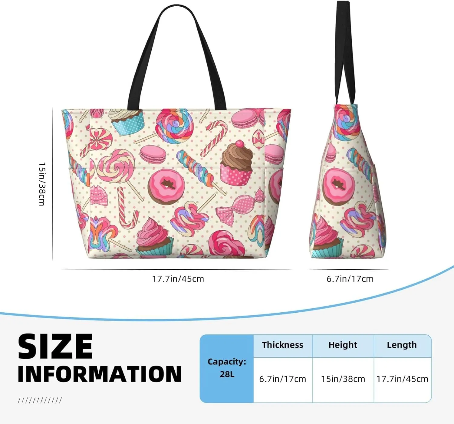 Large Capacity Succulent Print Beach Travel Tote Bag  Foldable, Perfect for Family Vacations, and Camping Trips