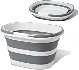Large Collapsible Bucket - 16L Foldable Storage for Cleaning Supplies, Laundry, Outdoor, Camping, Fishing, Pet Bathing