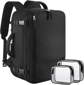 Large Travel Backpack for Women Men, Expandable 40L Carry On Backpack, 17 Inch Laptop Backpack College Bookbag, Waterproof Travel bag as Person Item Flight Approved
