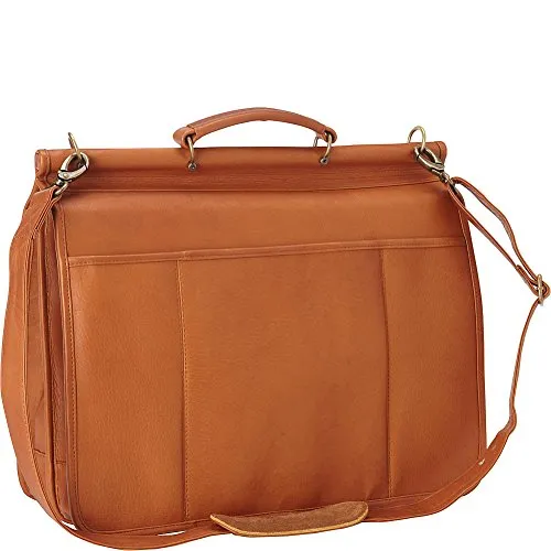 Le Donne Leather Classic Dowel Rod Laptop Briefcase, Tan