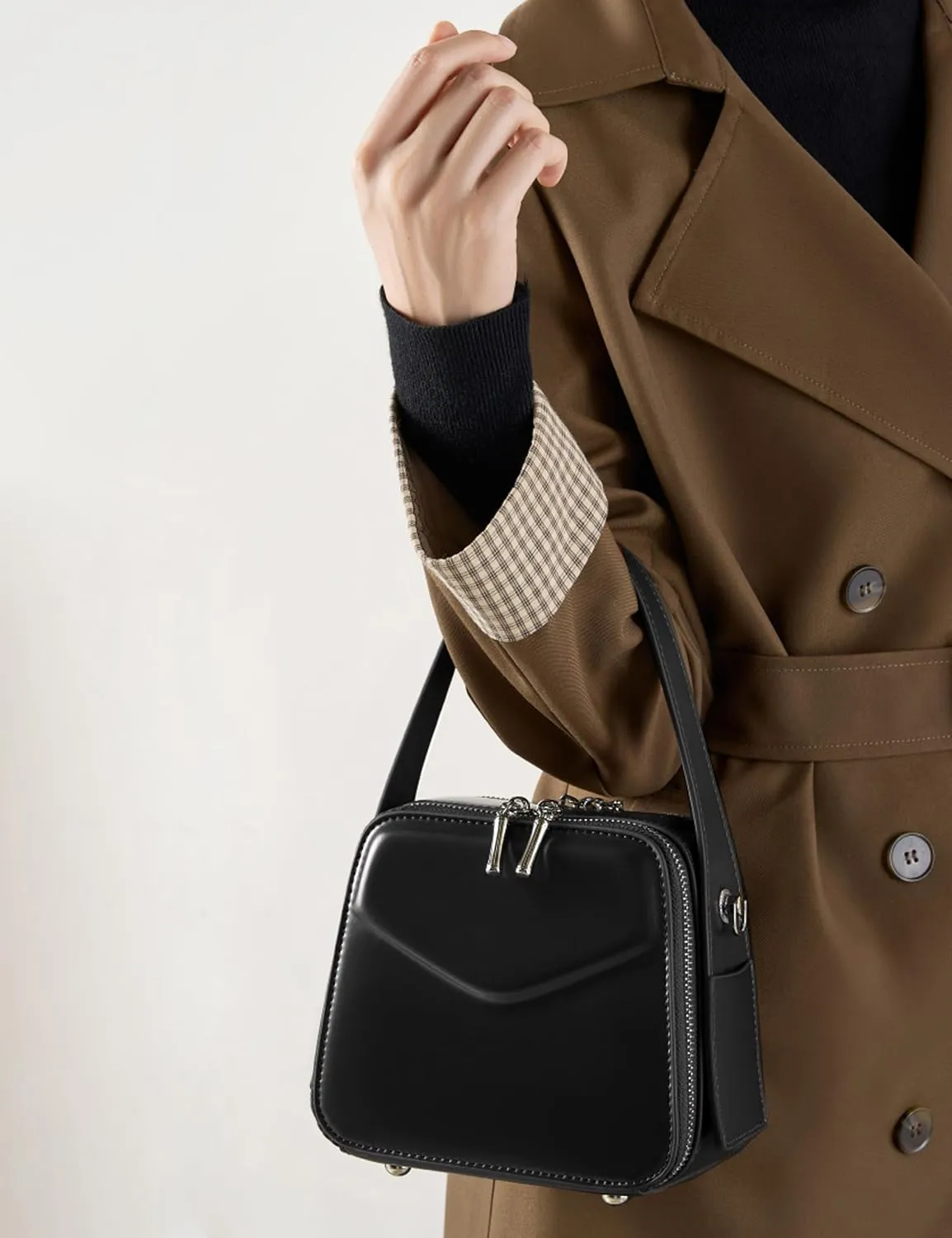 Leather Crossbody Bags for Women Shoulder Bag Genuine Leather Purse Cross Body Handbag Multiple Pockets