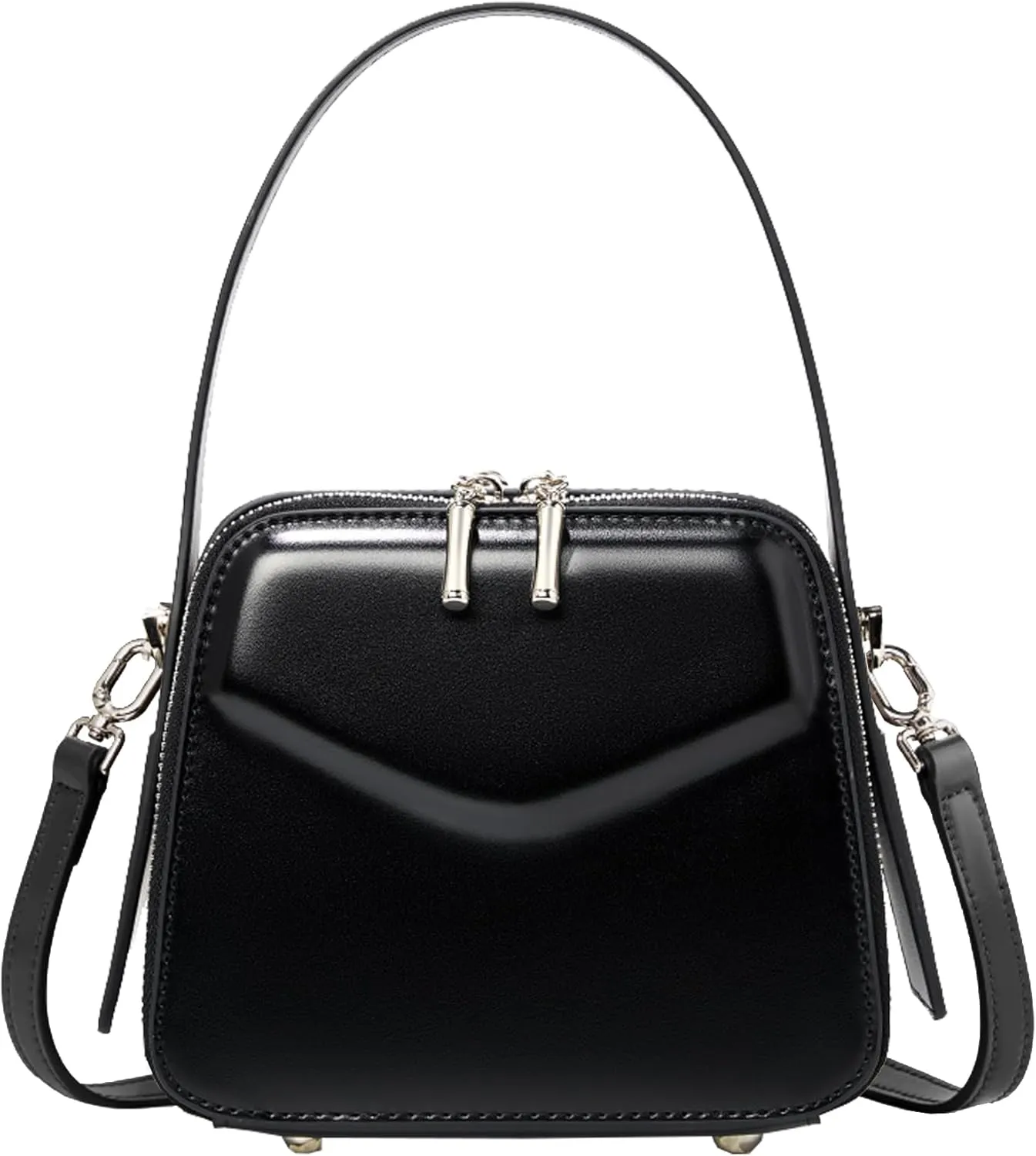 Leather Crossbody Bags for Women Shoulder Bag Genuine Leather Purse Cross Body Handbag Multiple Pockets