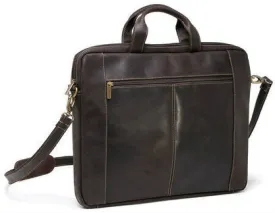 Ledonne Leather Distressed 17In Laptop Slim Brief