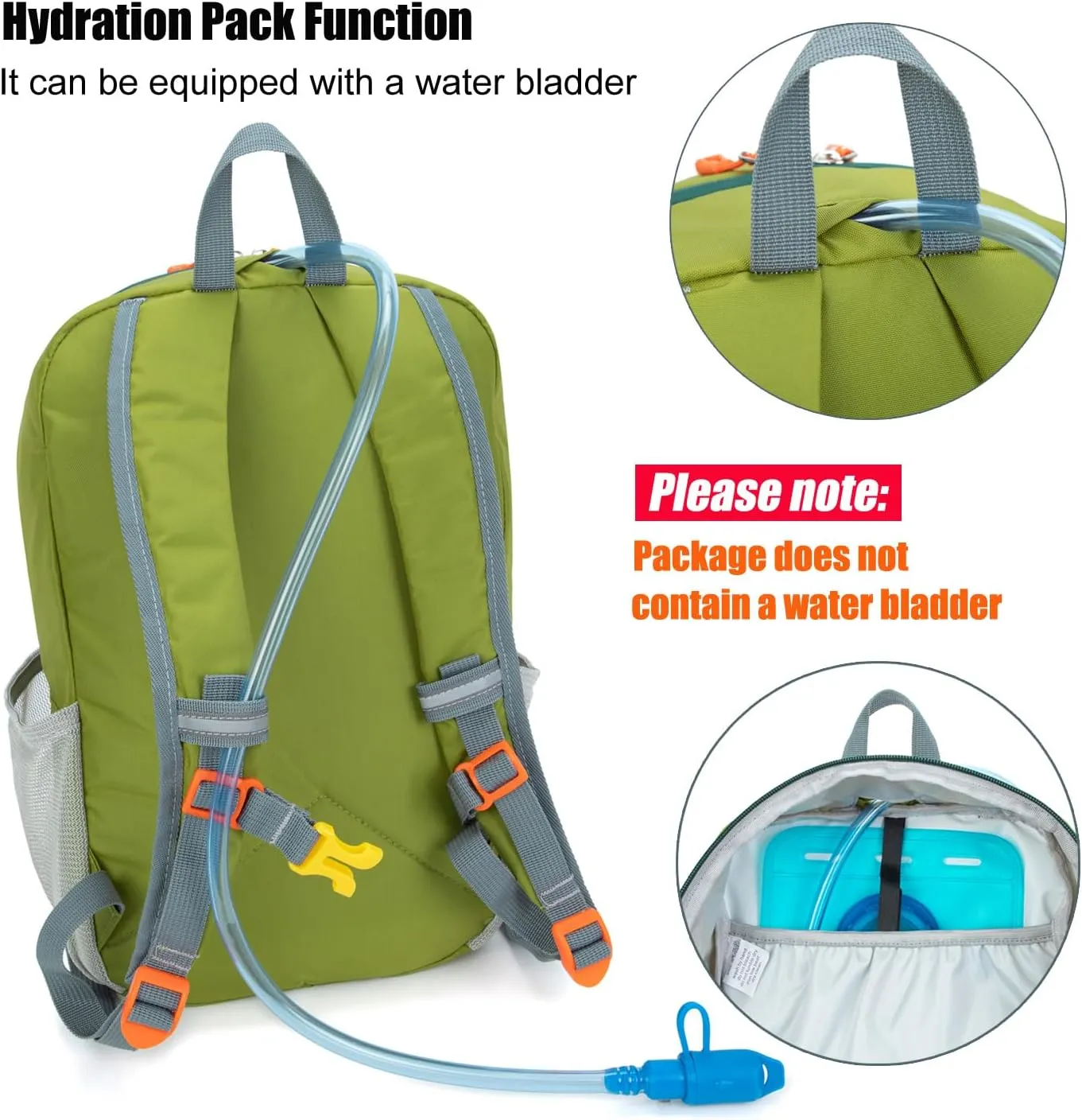 Little Kids Hiking Backpack for Boys or Girls, Small Daypack for Camping or Travel (Armygreen, Small)