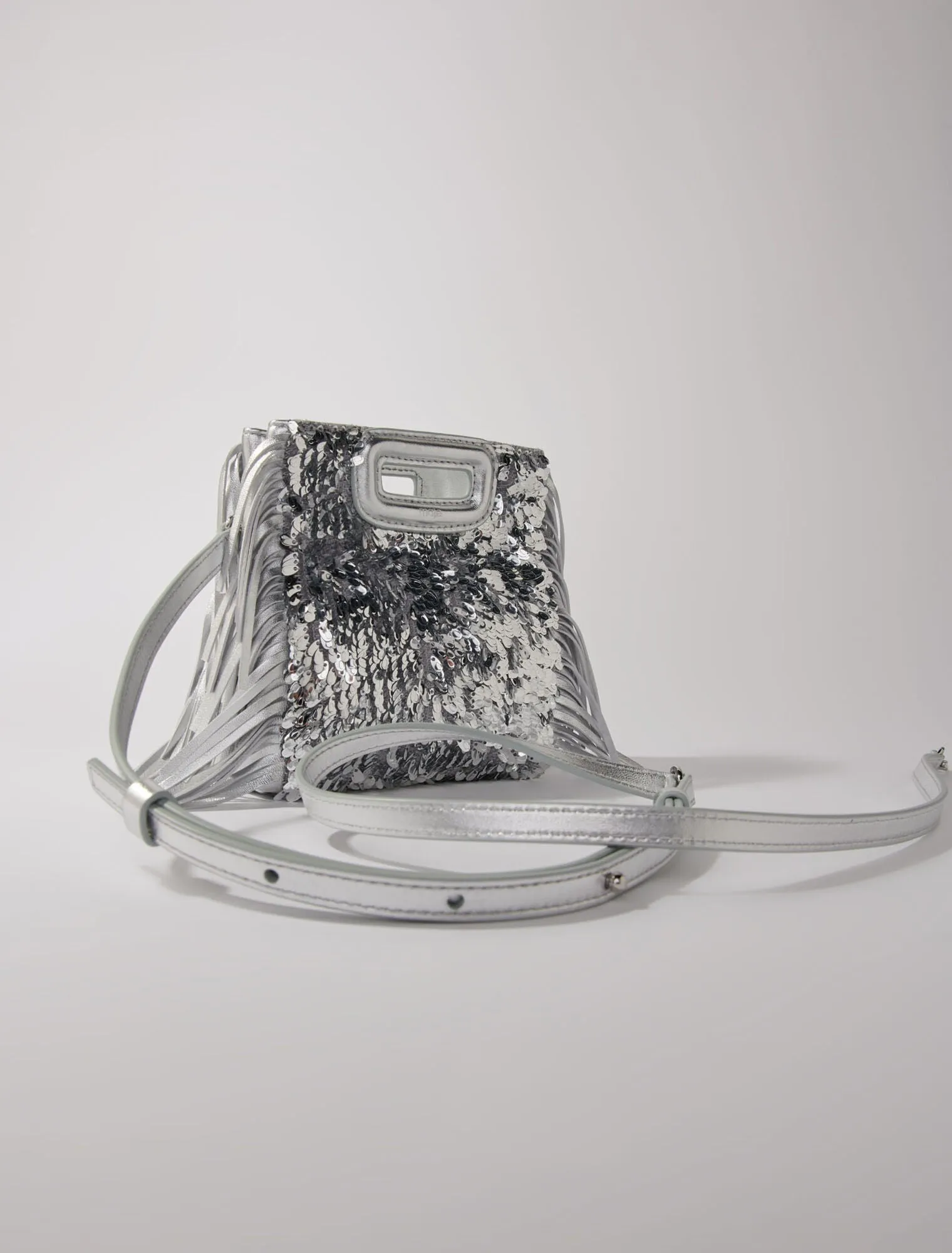 M Mini Bag With Silver Sequins