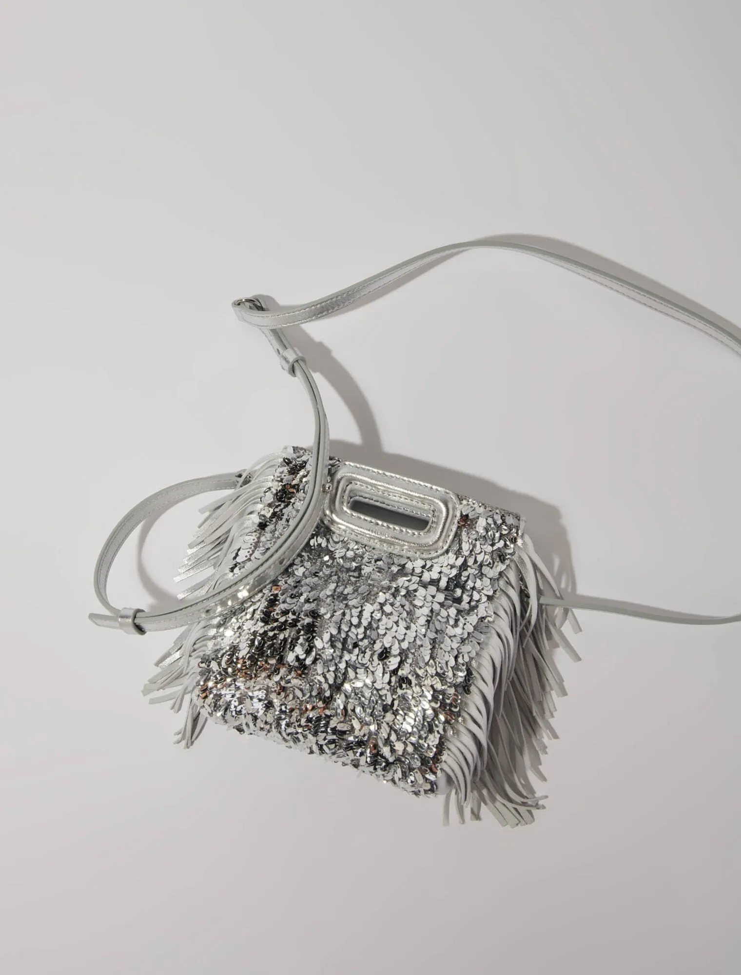 M Mini Bag With Silver Sequins